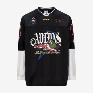 Adidas阿迪达斯Disney联名男女WILD JERSEY宽松卫衣KX4898
