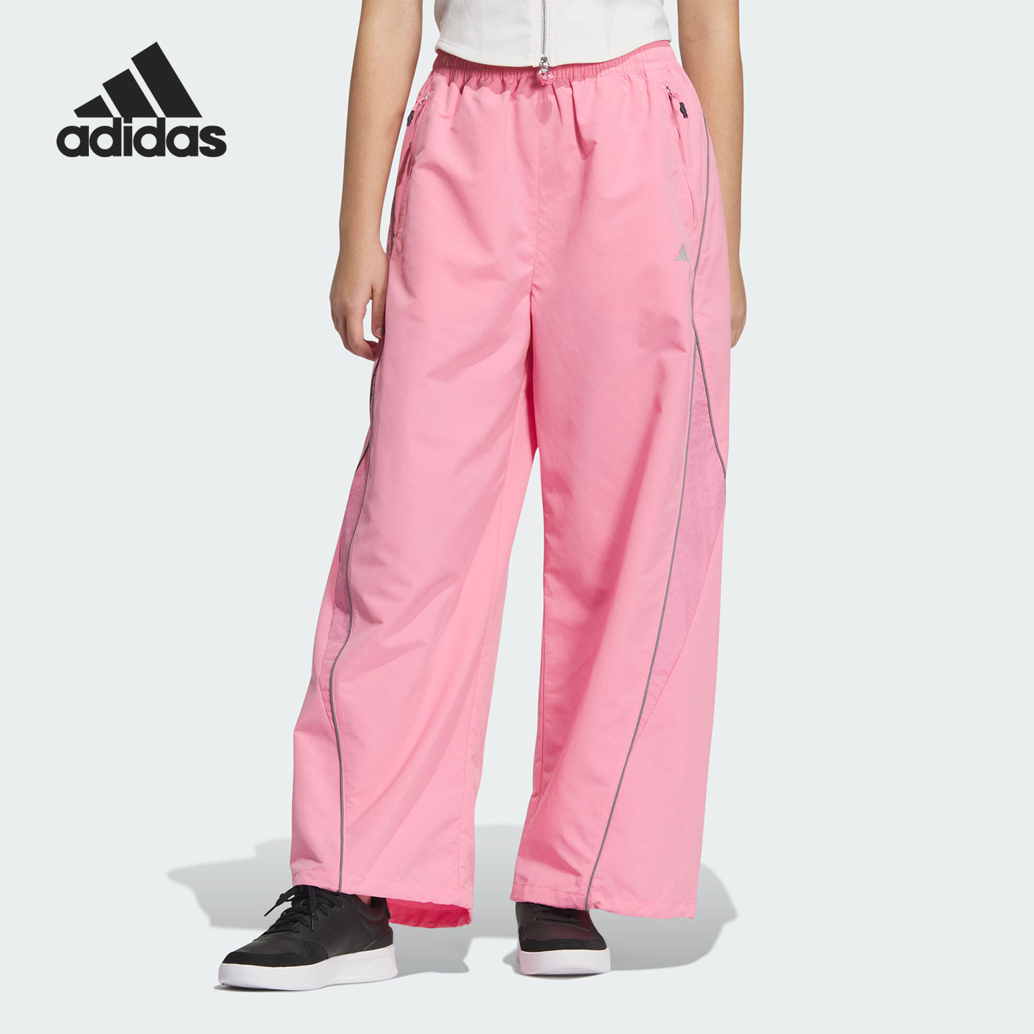 阿迪达斯女士运动休闲阔腿裤