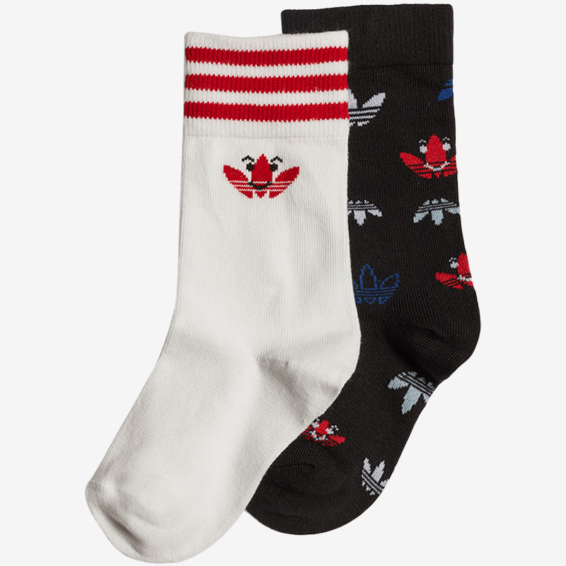 Adidas/阿迪达斯正品当季新款三叶 CREW 2PP 小童运动袜子 GD3129