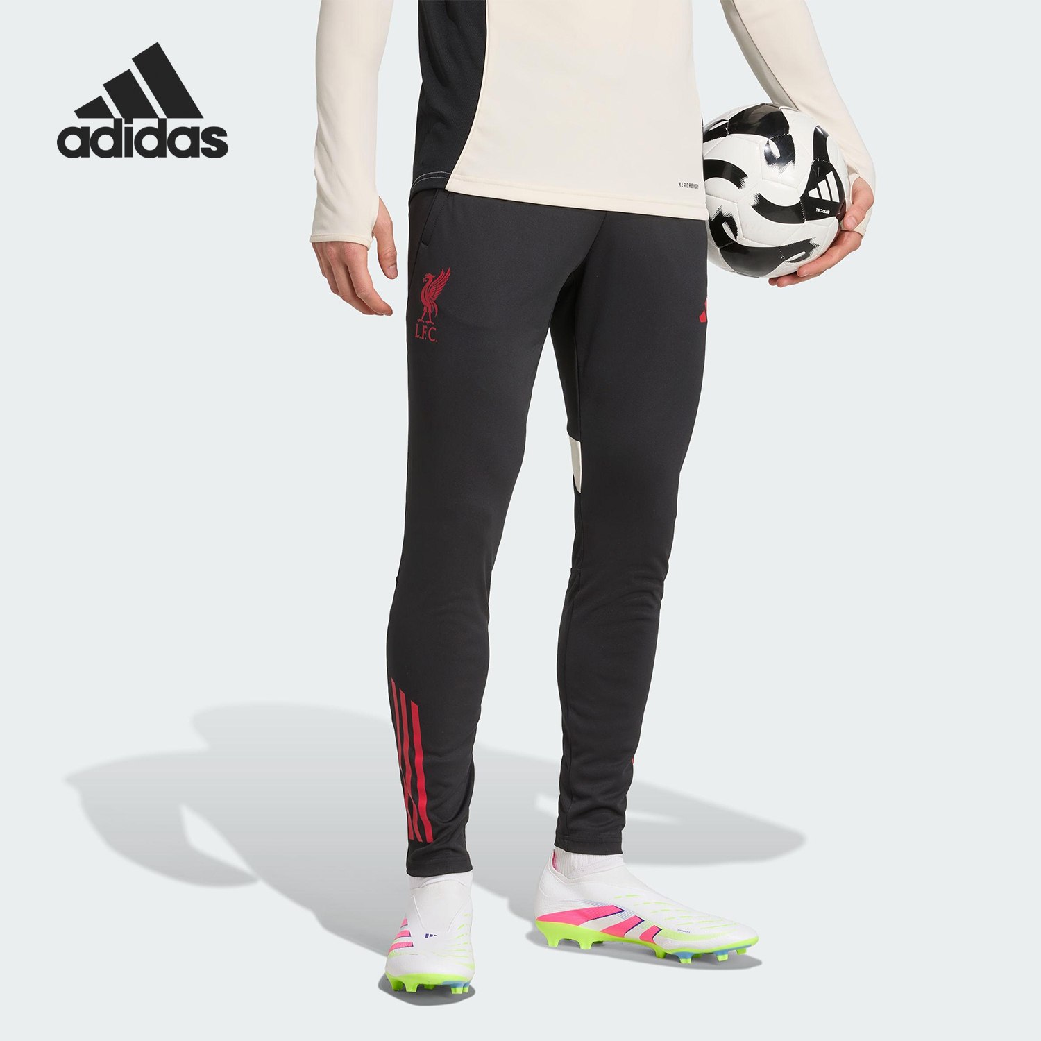 Adidas/阿迪达斯正品2025夏季款男士足球训练运动长裤JV6566