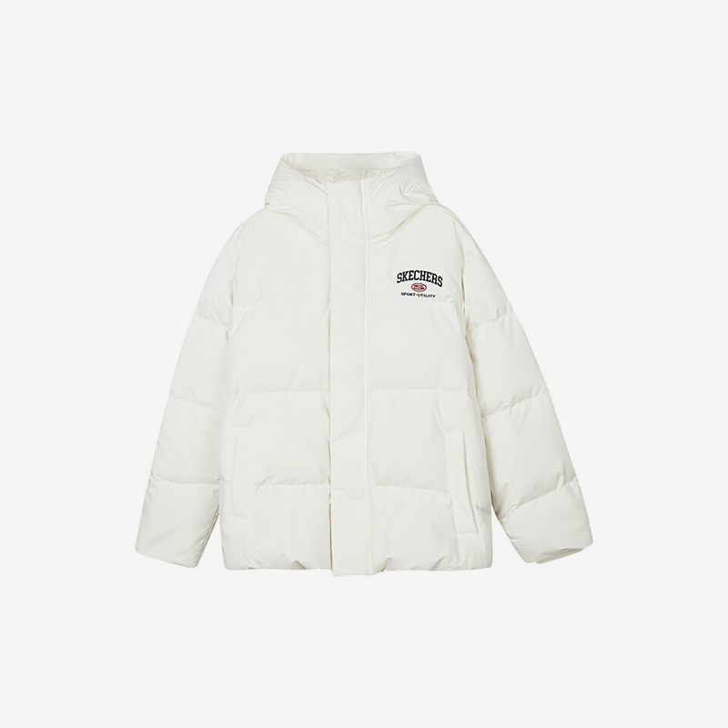 Skechers/斯凯奇正品冬季新款男士连帽防风保暖运动羽绒服