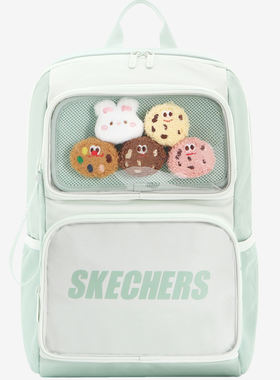 Skechers斯凯奇男女运动电脑插袋拉链双肩背包L325U108-05E6