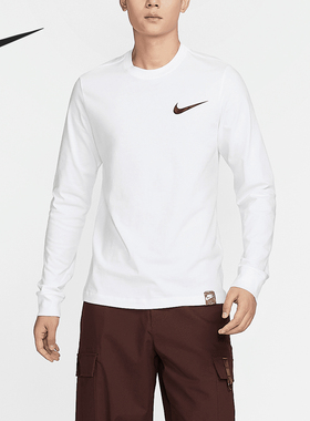 Nike/耐克正品新款男士篮球圆领图案宽松简约长袖FZ7957-100