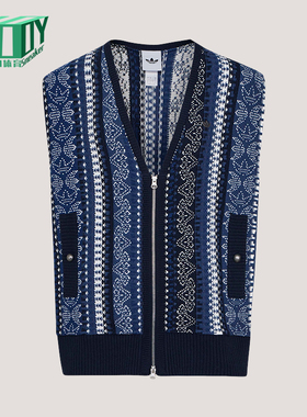 Adidas/阿迪达斯正品三叶草男女宽松经典时尚休闲针织马甲KU6909