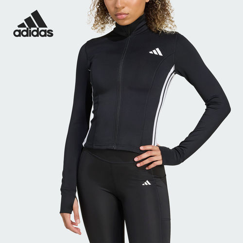 Adidas/阿迪达斯正品2026春季款女士立领印花修身外套KB7843