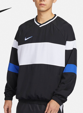 Nike/耐克正品春季新款男士足球运动梭织套头卫衣FN2384-010