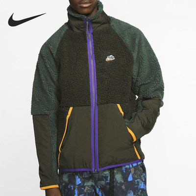 Nike/耐克正品秋季男士复古运动拼接立领保暖外套BV3722-355