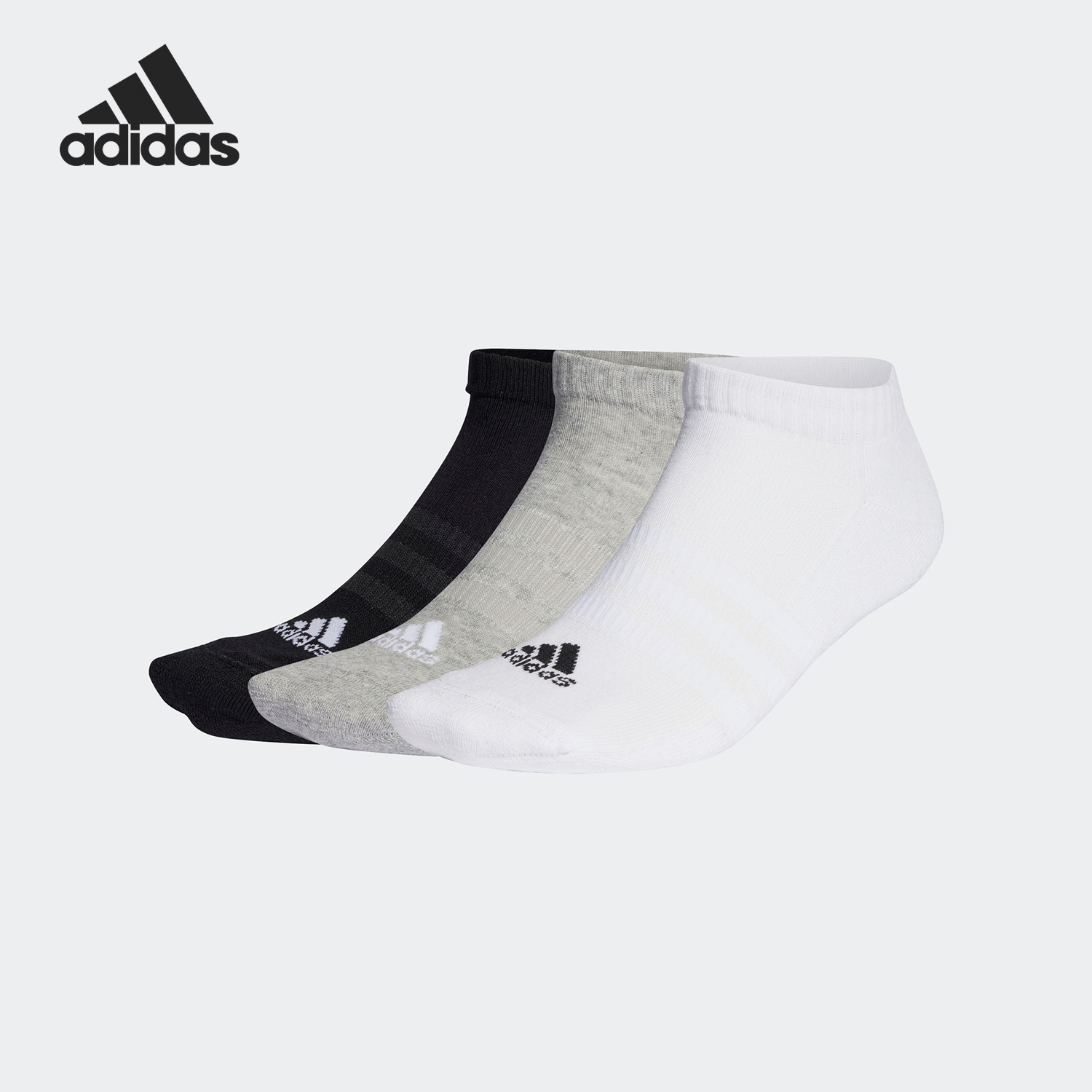 Adidas/阿迪达斯正品夏季新款男女同款运动袜三双装IC1333