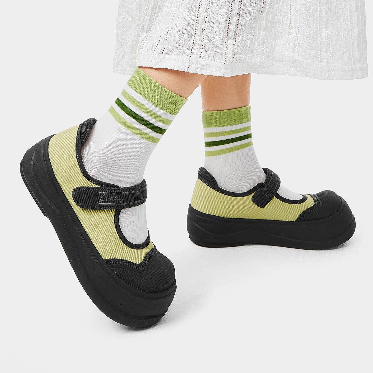 李宁正品新款蜜糖 玛丽珍女子时尚撞色魔术贴经典休闲鞋AGCV158,运动鞋new,运动休闲鞋,淘宝优惠券,粉丝福利购,淘宝优惠卷