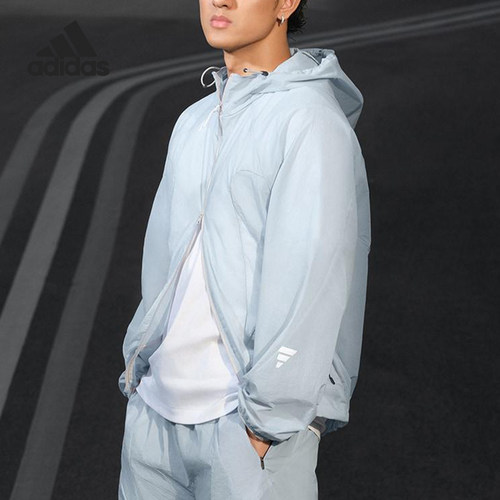 Adidas/阿迪达斯正品2025男士连帽宽松运动户外外套JZ8714