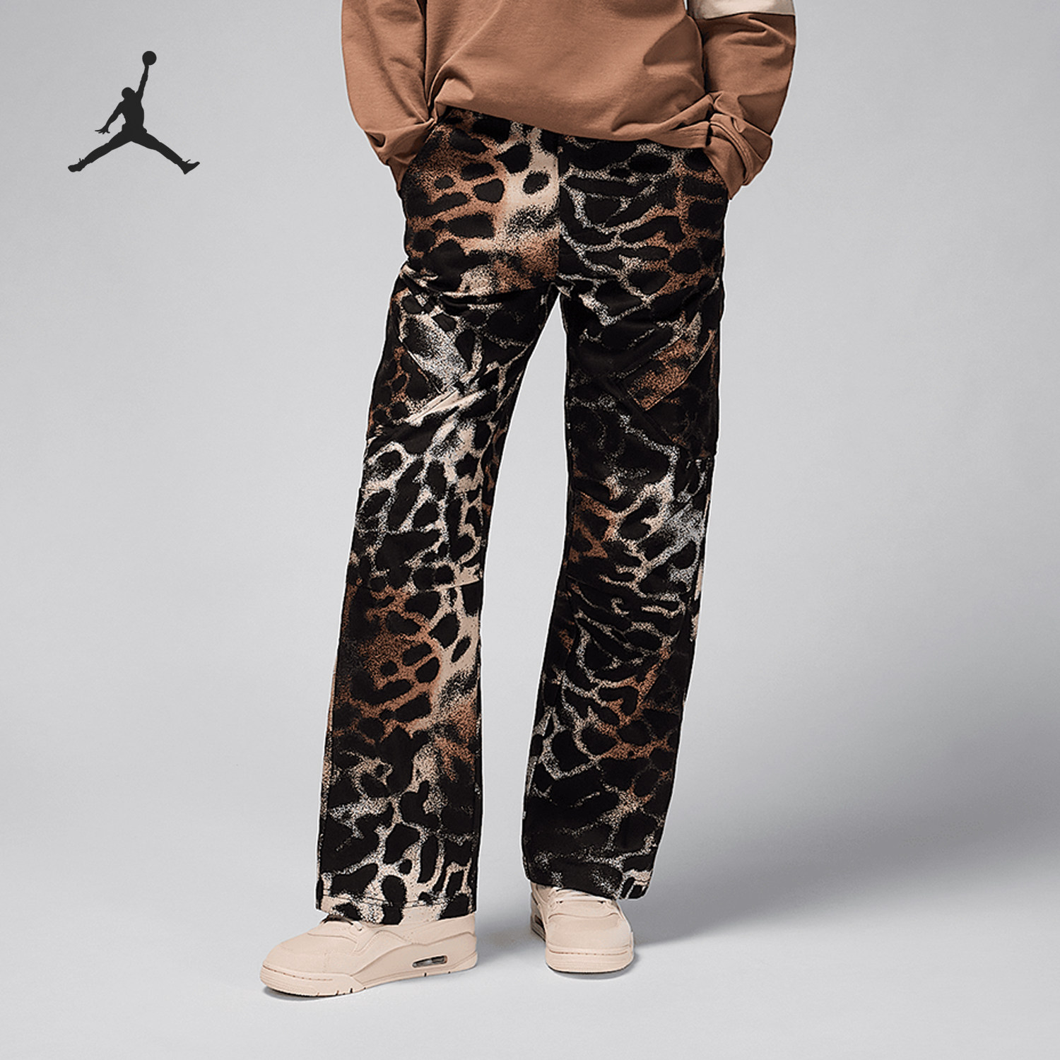 Nike/耐克正品JORDAN女士豹纹时尚针织印花长裤FV7195-223,运动服/休闲服装,运动长裤,淘宝优惠券,粉丝福利购,淘宝优惠卷
