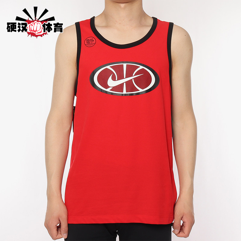 Nike/耐克正品2025男士运动圆领套头透气篮球背心T恤BQ3676-657