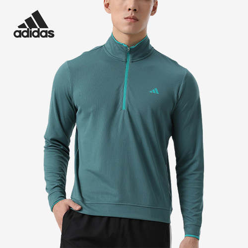 Adidas/阿迪达斯正品半拉链立领套头衫新款男长袖卫衣JX7230