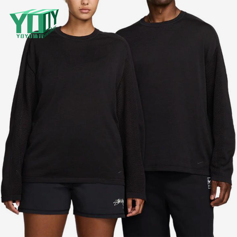 Nike/耐克正品男女同款圆领套头纯色经典长袖针织衫HF3899-010