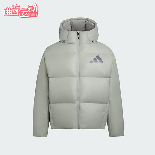 Adidas/阿迪达斯正品2025秋季款男士日常连帽耐穿羽绒服KH3981