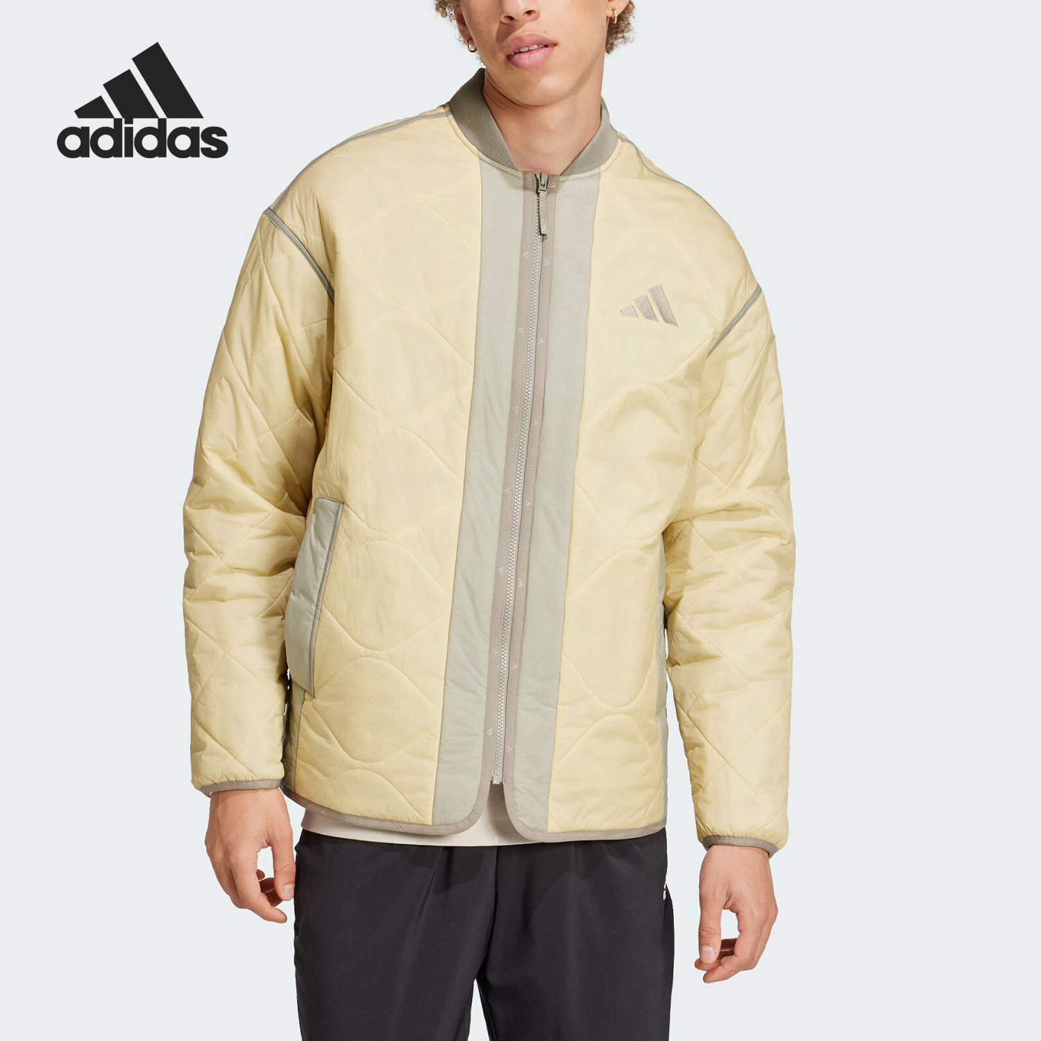 Adidas/阿迪达斯正品LIGHT PAD男士保暖宽松运动棉服JG5934