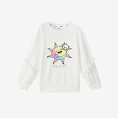 PULLOVER新款 Skechers 斯凯奇正品 女童针织休闲运动套头卫衣