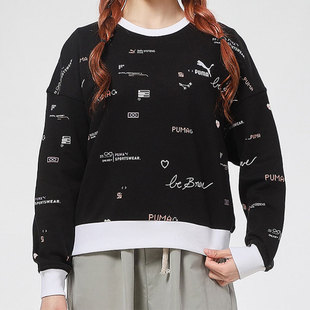 Puma/彪马正品当季新款DIGIT AOP 女子印花圆领休闲卫衣531280-01