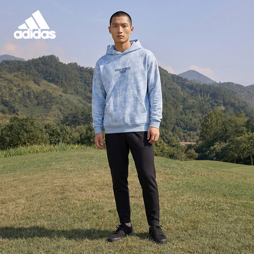 Adidas/阿迪达斯正品2025秋季款男士连帽休闲篮球卫衣KC2782