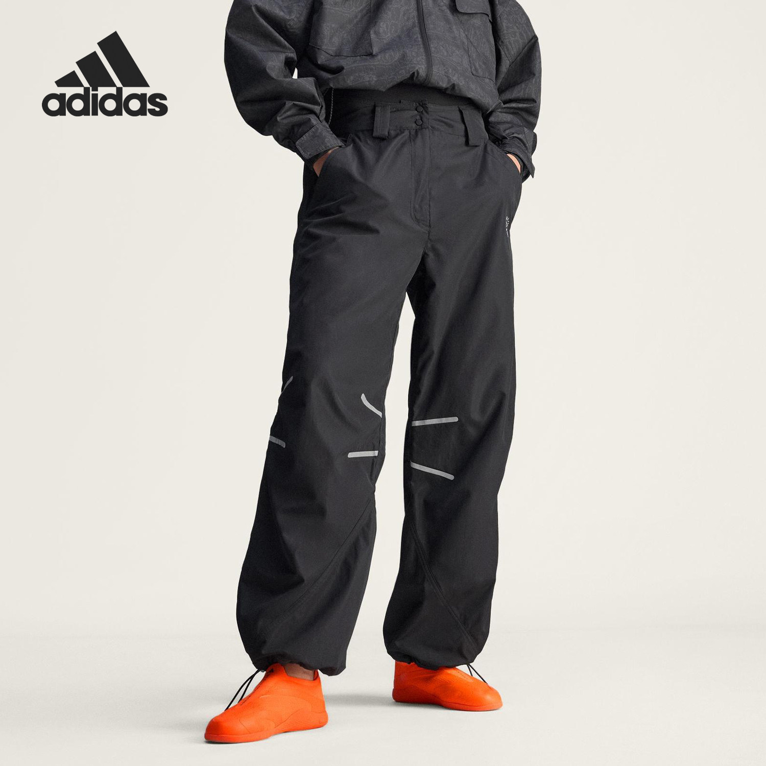 Adidas/阿迪达斯正品WOVEN TP女士宽松梭织抽绳运动裤JW2687