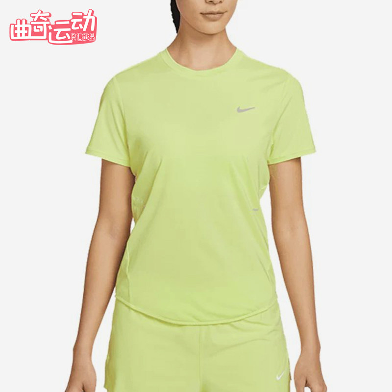 Nike/耐克正品新款女荧光黄浅绿色跑步训练经典短袖T恤HM9699-736