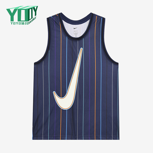 Nike/耐克正品夏季男士圆领篮球运动经典透气无袖T恤DX0436-410