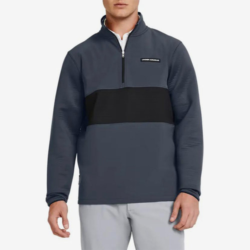 UA/安德玛正品运动男子经典休闲半拉链立领卫衣套头衫1379723-044