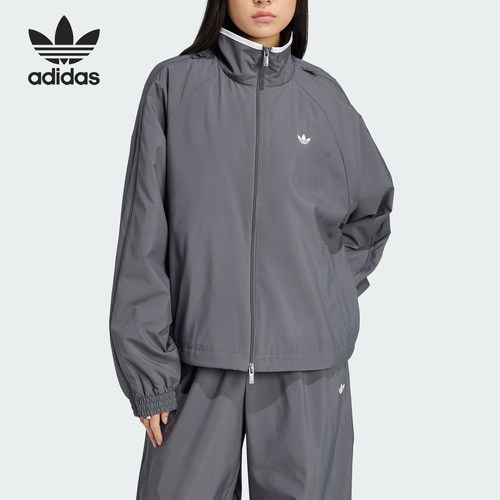 Adidas/阿迪达斯正品三叶草女士梭织休闲立领运动外套JY8879