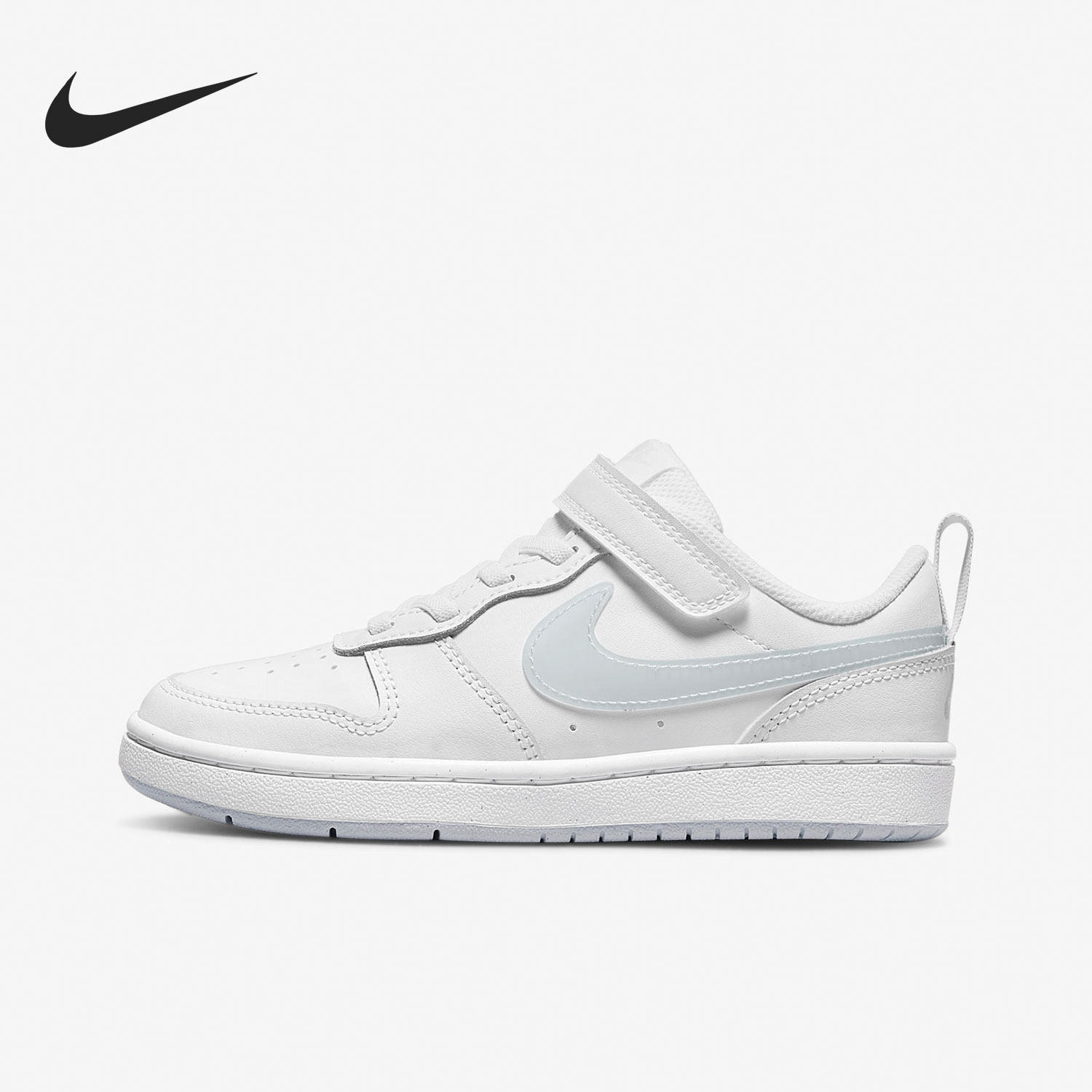 Nike/耐克正品COURT BOROUGH LOW 2儿童魔术贴板鞋BQ5451-118