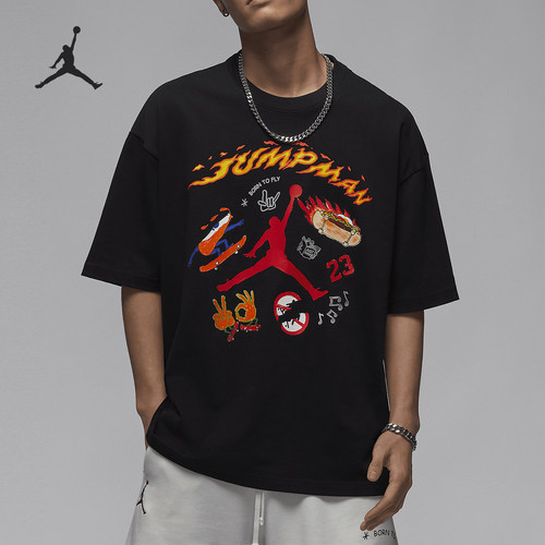 Nike/耐克正品Jordan 男士夏季轻盈透气短袖T恤HJ3965-010