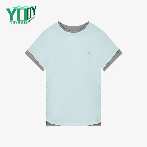 Puma/彪马正品女士时尚经典柔软圆领套头短袖T恤637431-48