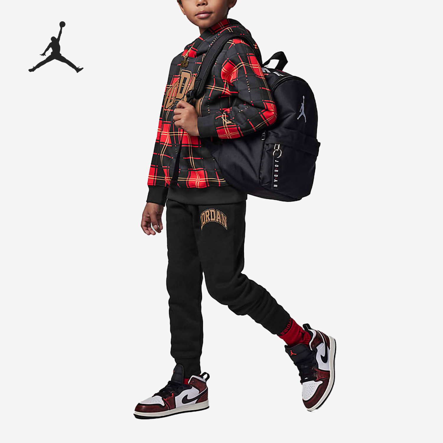 Nike/耐克正品Jordan Essentials Plaid小童套装FB9442-010