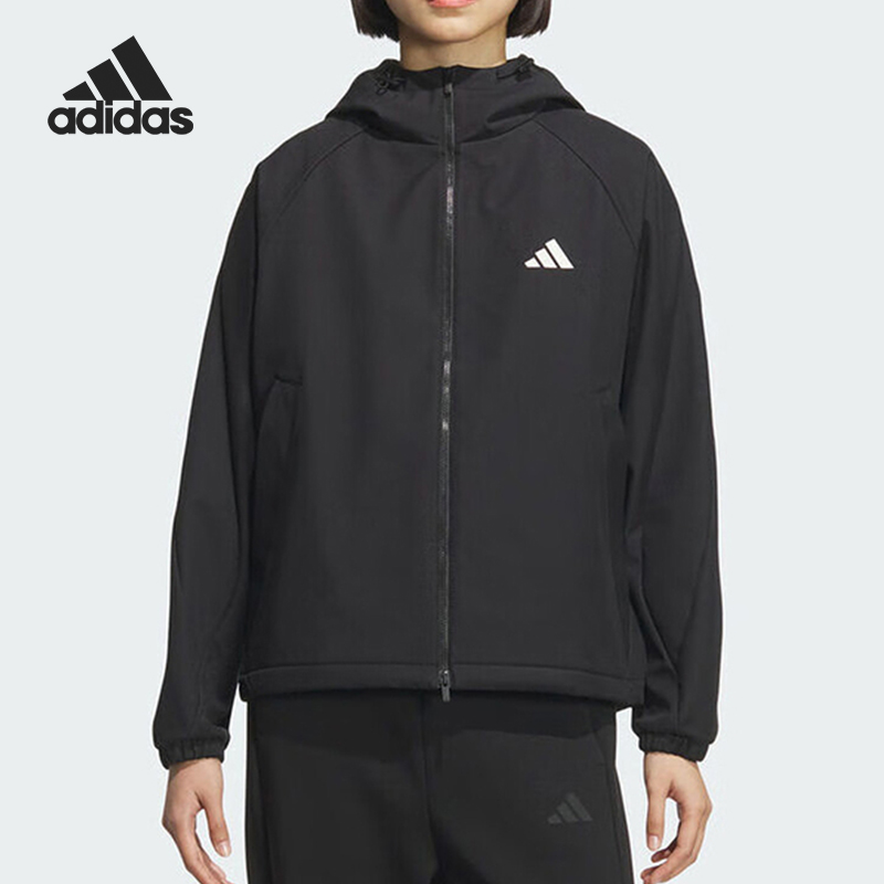 Adidas/阿迪达斯正品2025秋季款女士宽松连帽运动外套KC0054
