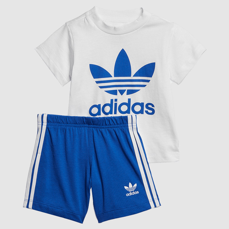 Adidas/阿迪达斯正品 SHORT TEE SET三叶草男婴童运动套装 GD2626