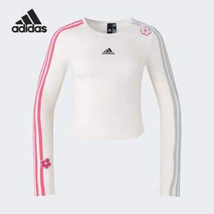 阿迪达斯正品 运动长袖 当季 女子时尚 T恤IX5646 新款 Adidas