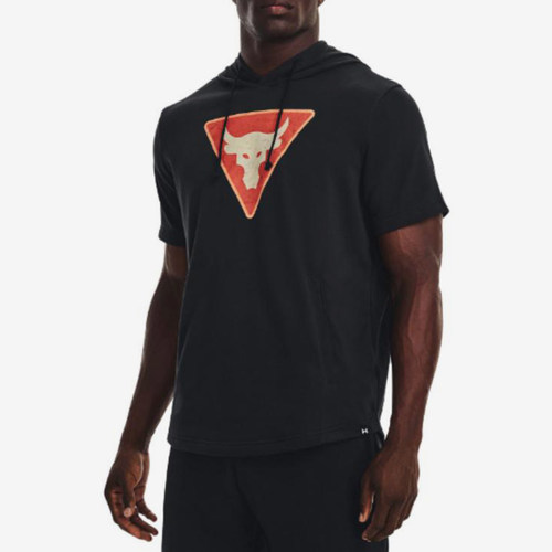 UA/安德玛正品新款男士宽松潮流印花休闲套头连帽短袖1378019-001