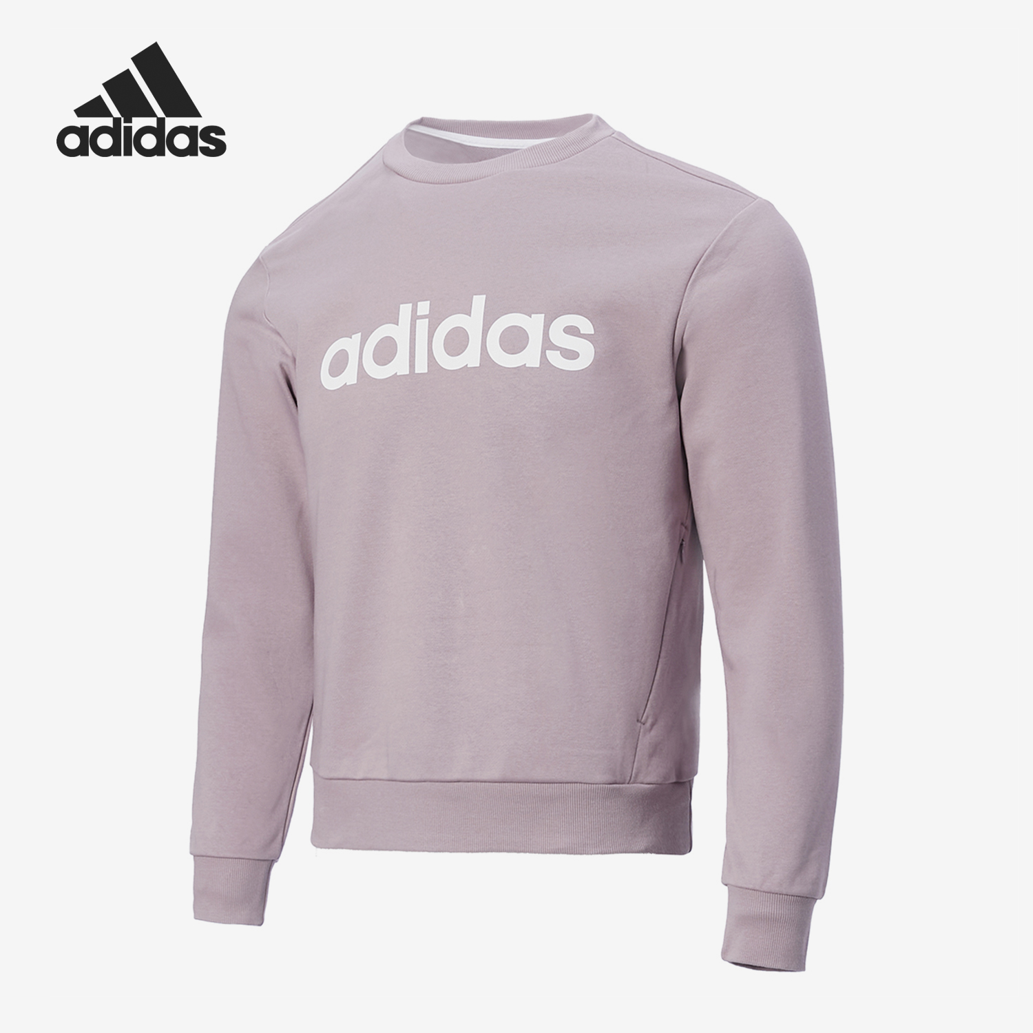 Adidas/阿迪达斯正品女士字母印花落肩套头长袖卫衣JJ0429