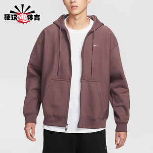 休闲连帽刺绣运动卫衣HV1085 Nike Swoosh男士 Solo 502 耐克正品