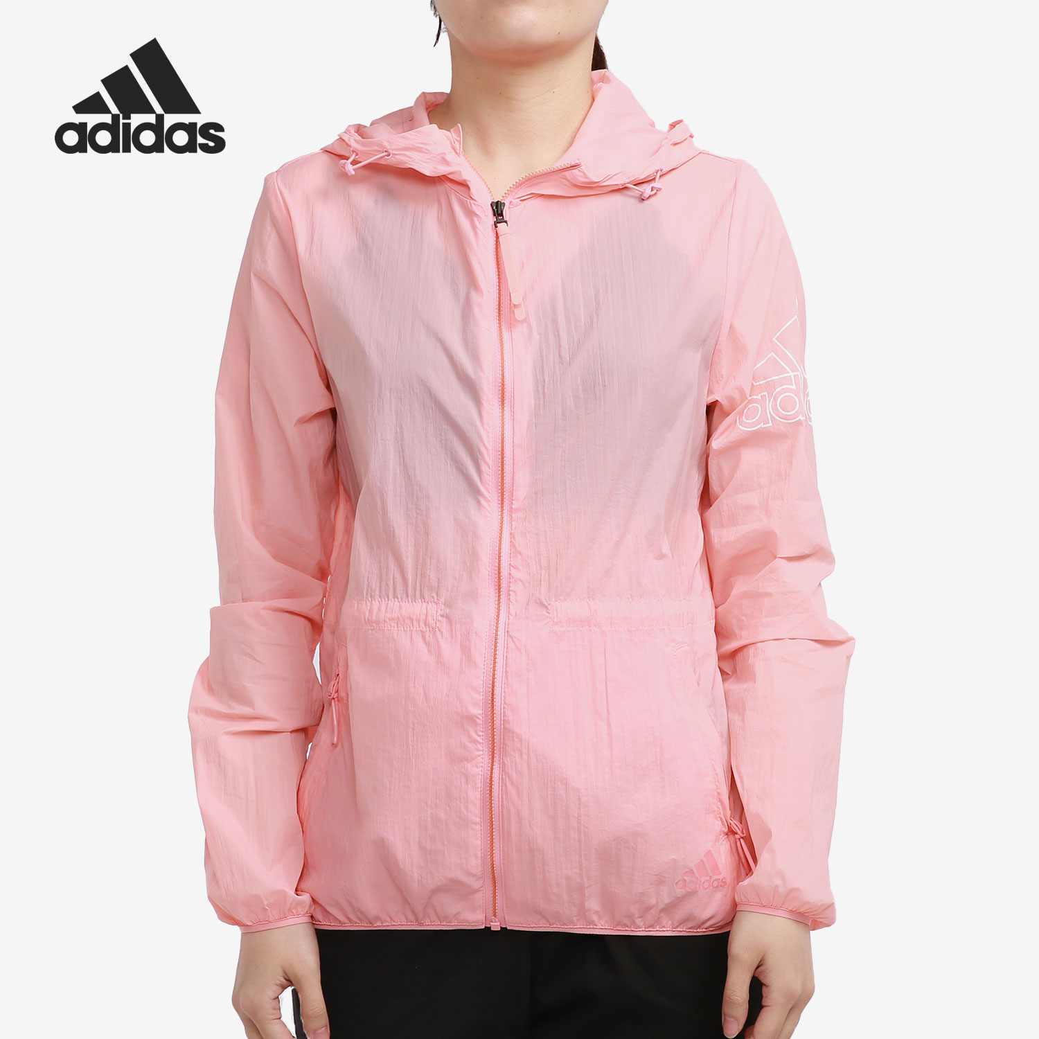 Adidas新款连帽夹克轻薄风衣