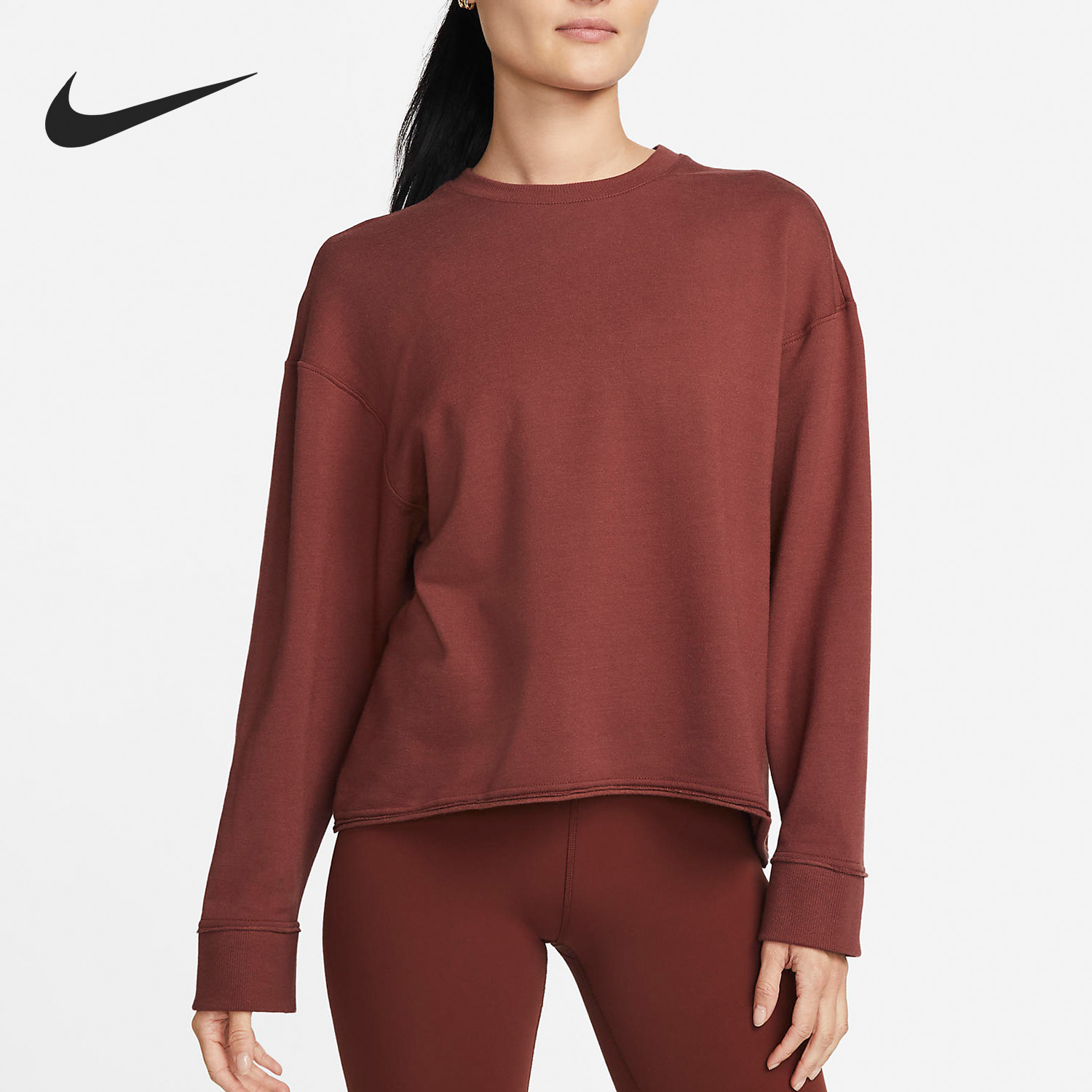 Nike/耐克正品当季新款女子休闲简约起绒运动卫衣DM6976-231