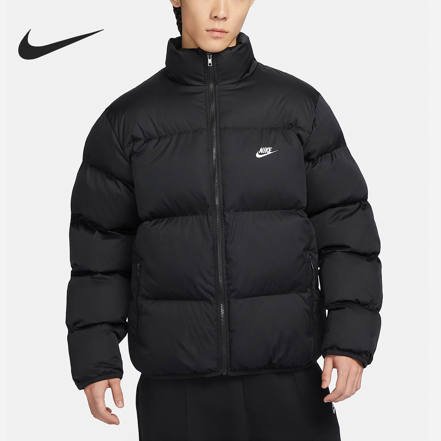 耐克正品男子立领棉服