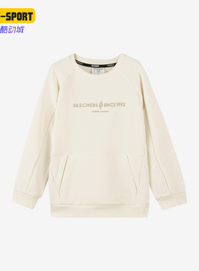 Skechers/斯凯奇正品冬季儿童运动休闲加绒保暖套头卫衣 L422B006