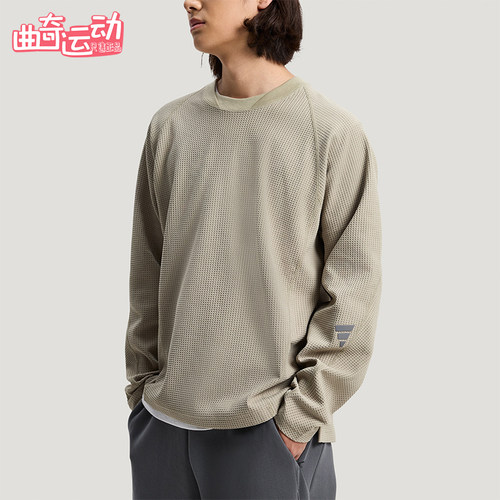 Adidas/阿迪达斯正品2026男士针织透气宽松经典T恤运动长袖KW0111