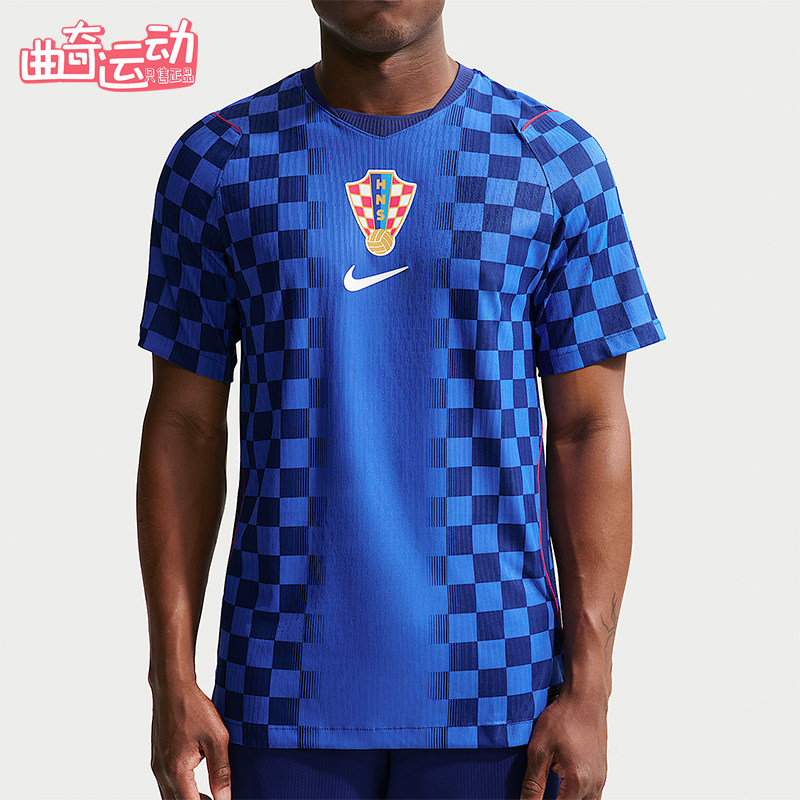 Nike/耐克正品克罗地亚客场球员版男士训练运动透气T恤IO8642-455