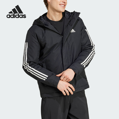 阿迪达斯男士运动连帽棉服