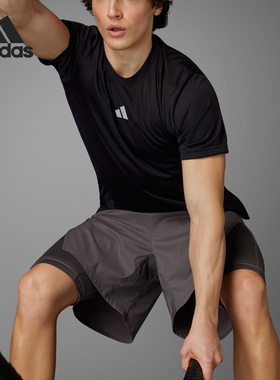 Adidas/阿迪达斯正品训练透气男士简约运动健身短袖T恤IX5374