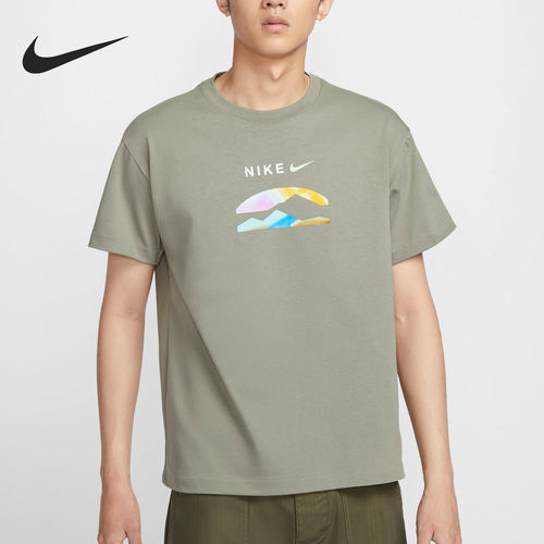Nike/耐克正品夏季新款男士针织透气休闲运动短袖HJ3958-053