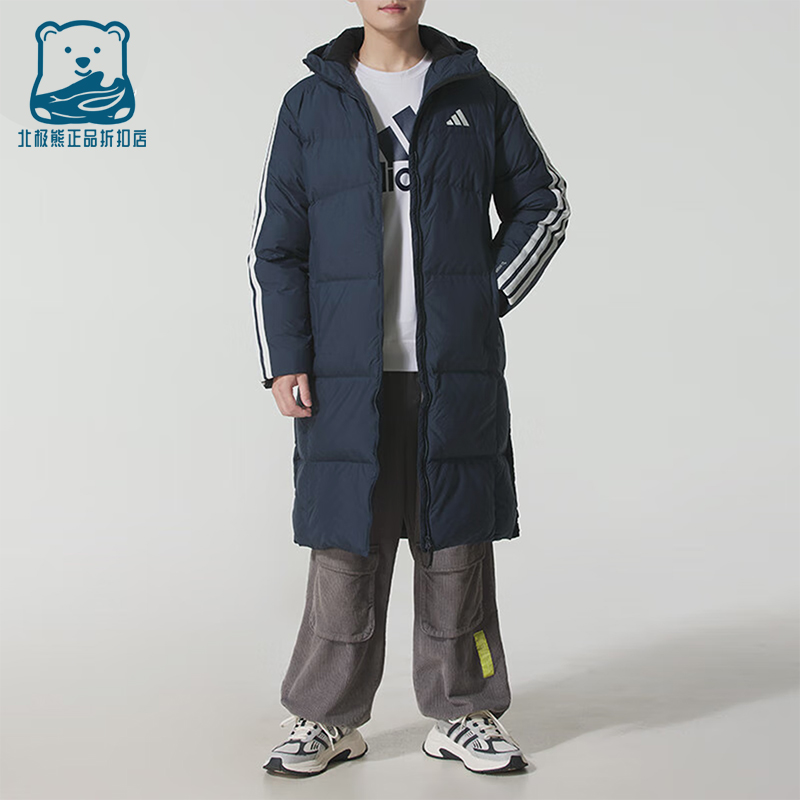 Adidas/阿迪达斯正品2025冬季款男士日常连帽保暖羽绒服KC2499