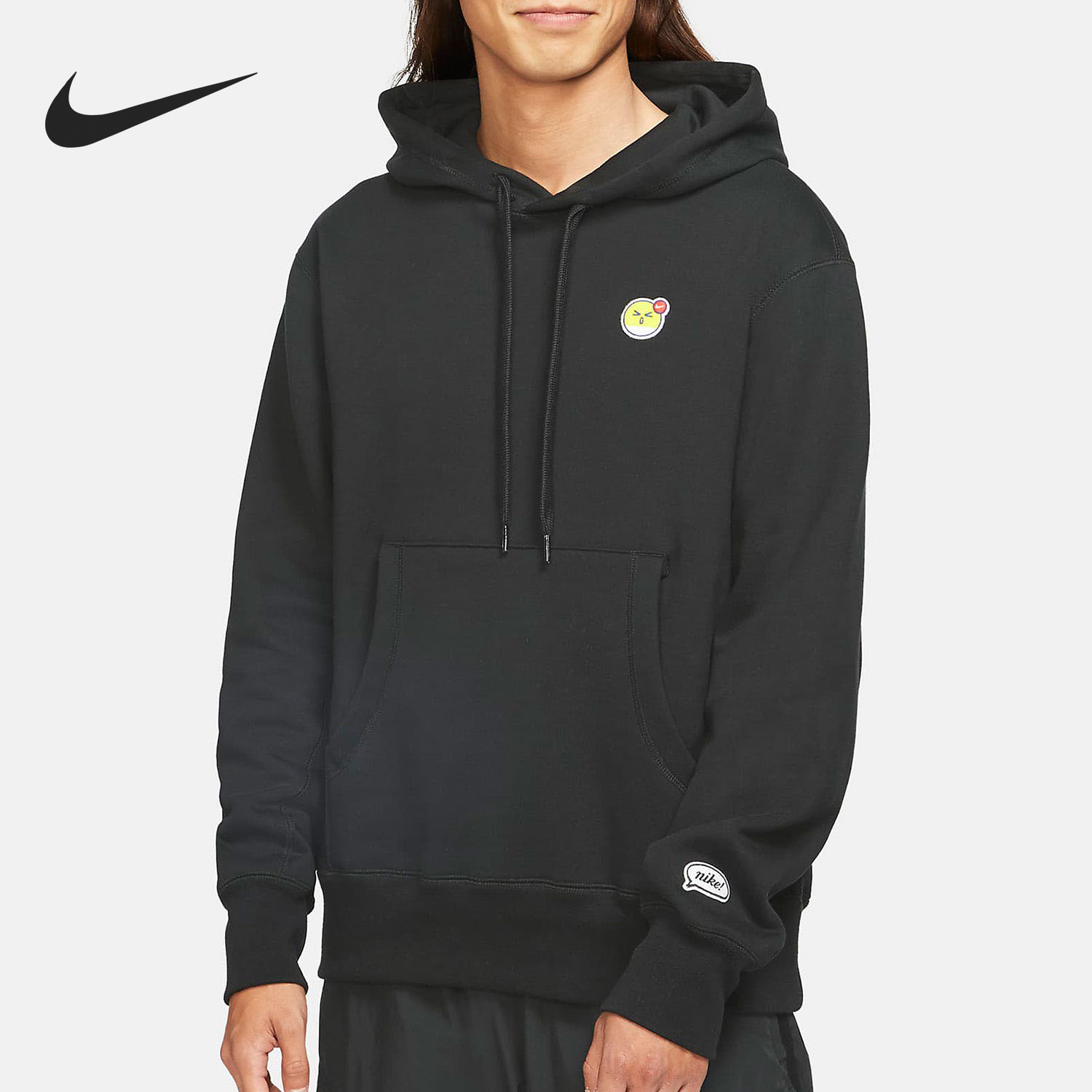 Nike/耐克正品秋冬新款男士印花笑脸加绒连帽卫衣CZ2336-010