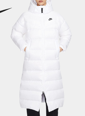 Nike/耐克正品新款女士简约长款连帽保暖羽绒服DV0571-100